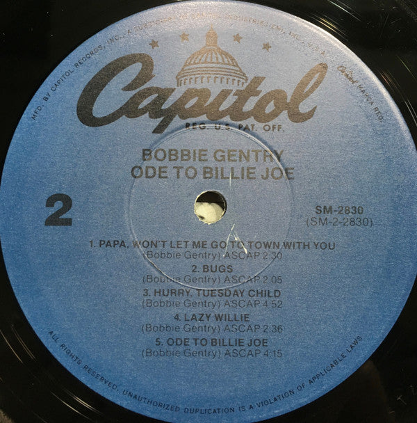 Bobbie Gentry : Ode To Billie Joe (LP, Album, RE)