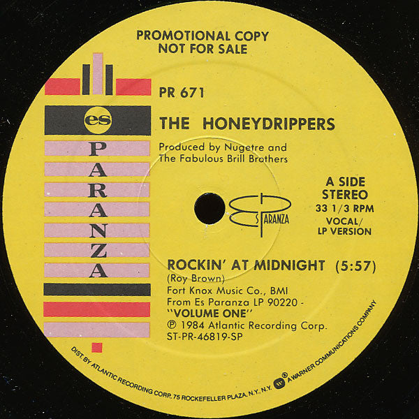 The Honeydrippers : Rockin’ At Midnight  (12", Promo)