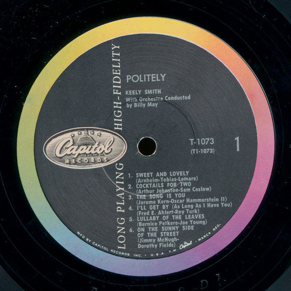 Keely Smith With Billy May And His Orchestra : Politely! (LP, Album, Mono)