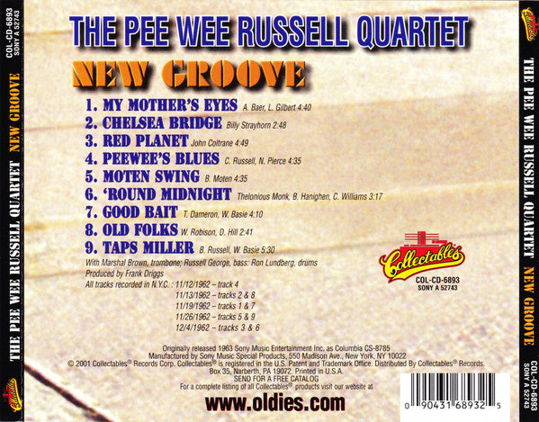 Pee Wee Russell Quartet With Marshall Brown : New Groove (CD, Album, RE)