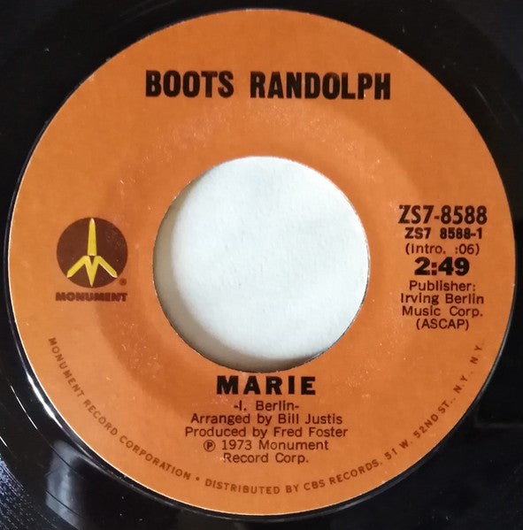 Boots Randolph : Marie / Sentimental Journey (7", Single, Styrene)