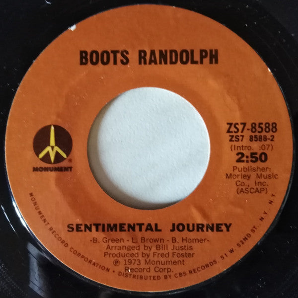 Boots Randolph : Marie / Sentimental Journey (7", Single, Styrene)