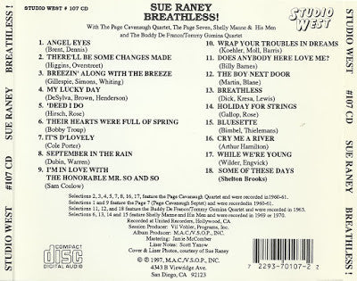 Sue Raney : Breathless! (CD, Comp)
