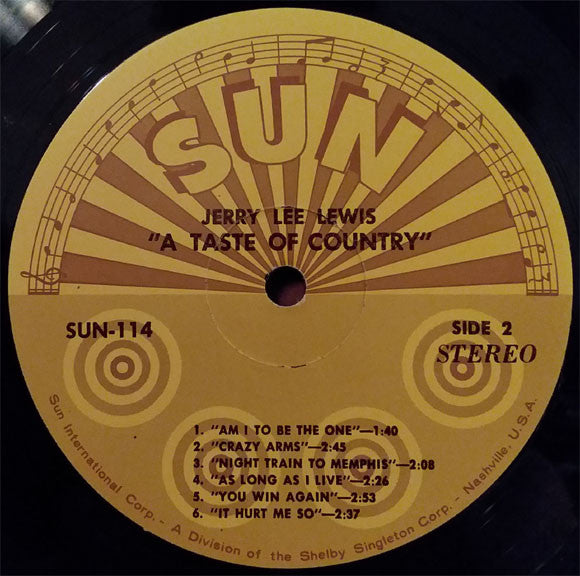 Jerry Lee Lewis : A Taste Of Country (LP, Album)