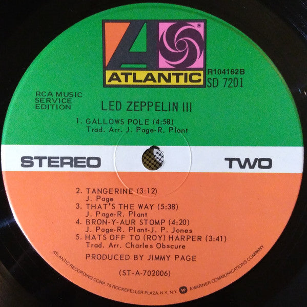 Led Zeppelin : Led Zeppelin III (LP, Album, Club, RE, Ind)