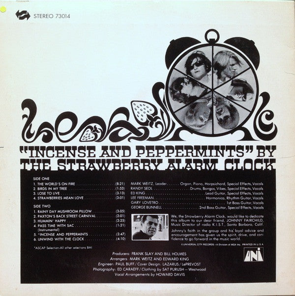 The Strawberry Alarm Clock* : Incense And Peppermints (LP, Album, Pin)