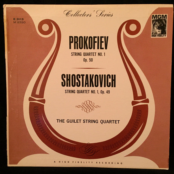 Guilet String Quartet, Sergei Prokofiev, Dmitri Shostakovich : Prokofiev String Quartet No. 1 Op.50 / Shostakovich String Quartet No.1, Op. 49 (LP, Mono)