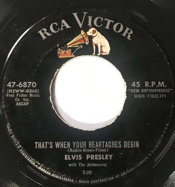 Elvis Presley With The Jordanaires : All Shook Up  (7", Single, RCA)