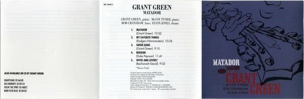 Grant Green : Matador (CD, Album, RE)