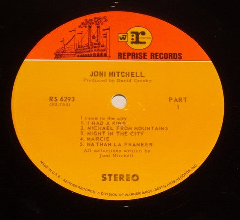 Joni Mitchell : Song To A Seagull (LP, Album, w7 )