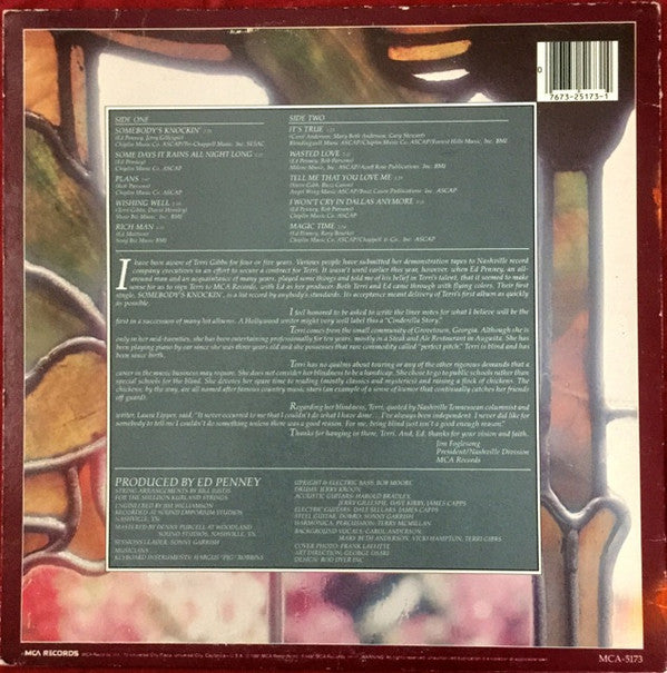 Terri Gibbs : Somebody's Knockin' (LP, Album, Glo)