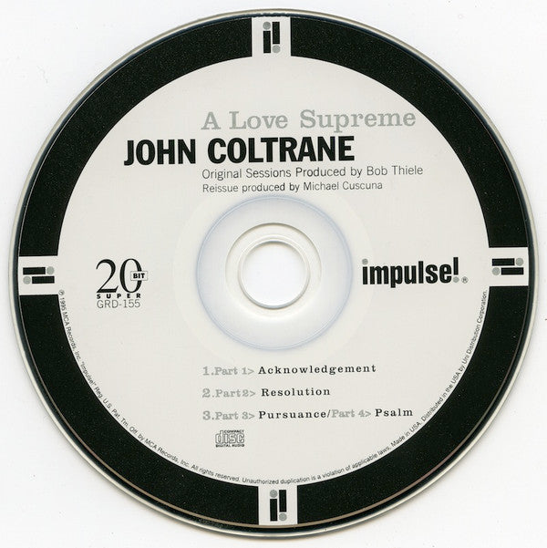 John Coltrane : A Love Supreme (CD, Album, RE, RM, Tri)