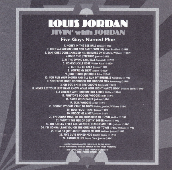 Louis Jordan : Jivin' With Jordan (4xCD, Comp, Box)