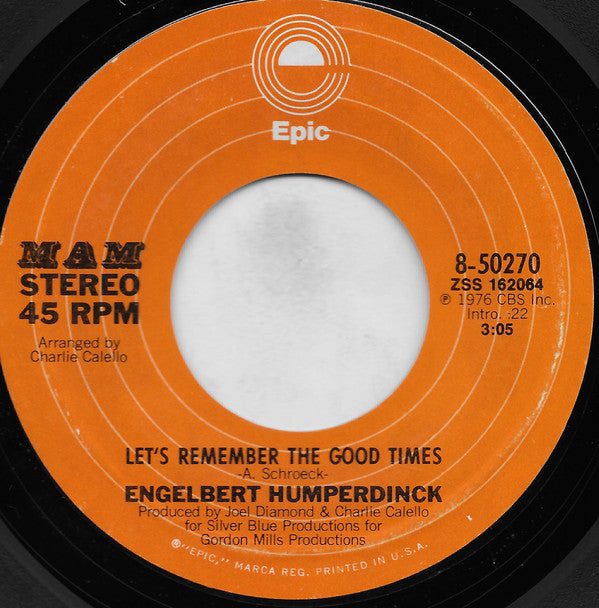 Engelbert Humperdinck : After The Lovin'  (7", Single, Styrene, San)