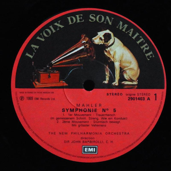 Gustav Mahler, Sir John Barbirolli, New Philharmonia Orchestra, Berliner Philharmoniker : Symphonies No.5 & No.9 (3xLP + Box, Comp, Sli)