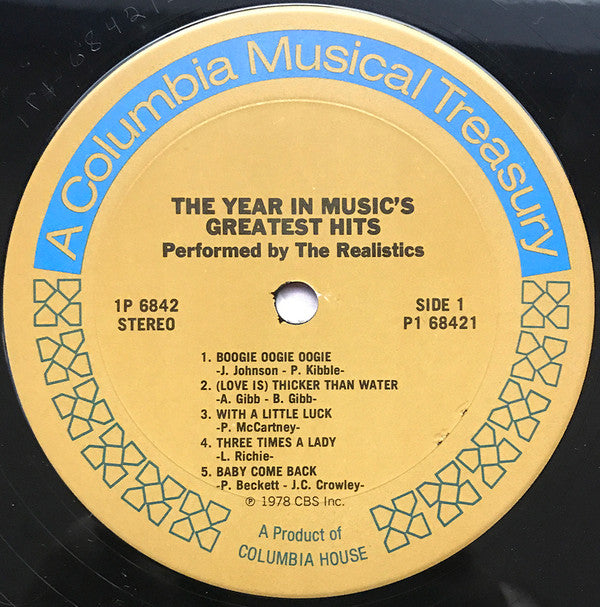 The Realistics (4) : The Year in Music's Greatest Hits (LP)