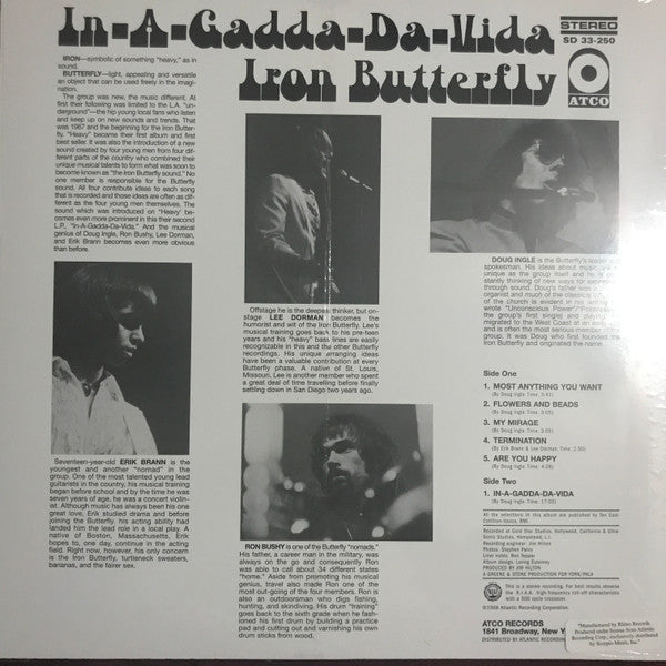 Iron Butterfly : In-A-Gadda-Da-Vida (LP, Album, Ltd, SP,)