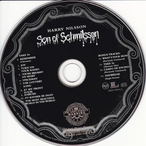 Harry Nilsson : Son Of Schmilsson (CD, Album, RE, RM)