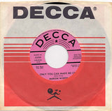 Marion Worth : Only You Can Make Me Cry (7", Promo, Glo)
