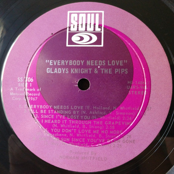 Gladys Knight And The Pips : Everybody Needs Love (LP, Album, Lab)