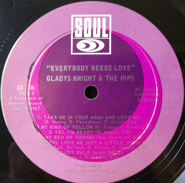 Gladys Knight And The Pips : Everybody Needs Love (LP, Album, Lab)