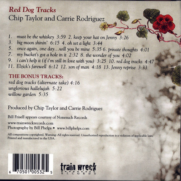 Chip Taylor & Carrie Rodriguez : Red Dog Tracks (CD, Album, RE)