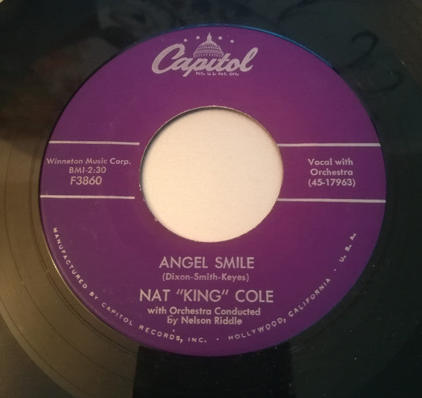 Nat "King" Cole* : Angel Smile / Back In My Arms (7")