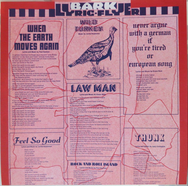 Jefferson Airplane : Bark (LP, Album)