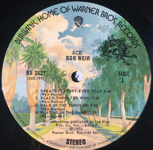 Bob Weir : Ace (LP, Album, RP)