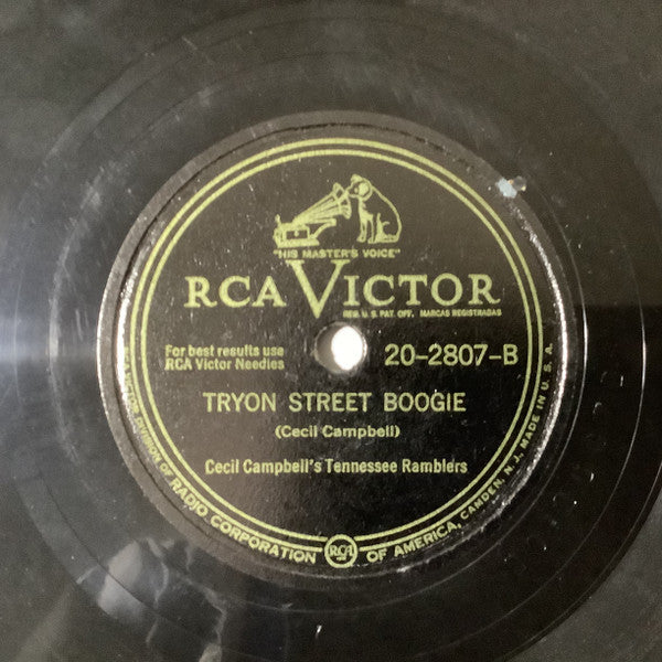Cecil Campbell's Tennessee Ramblers : Please Don't Call In Any Help / Tryon Street Boogie (Shellac, 10")