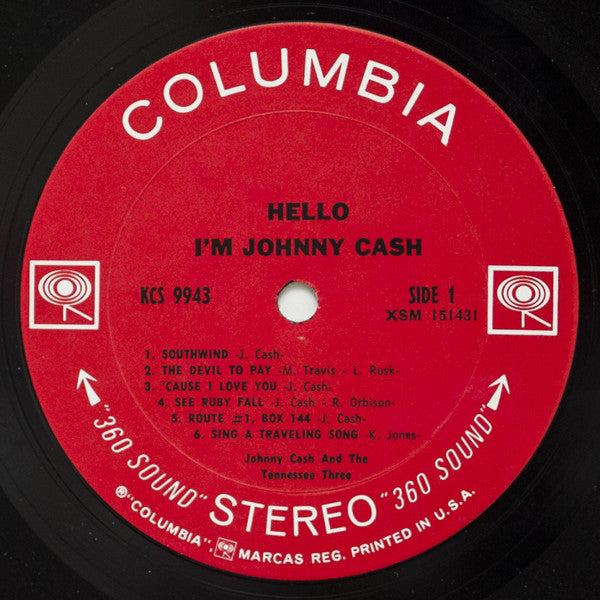 Johnny Cash : Hello, I'm Johnny Cash (LP, Album, Pit)
