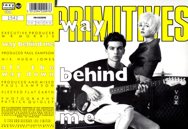 Primitives* : Way Behind Me (7", Single, Ltd, Num, Yel)