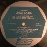 Franz Schubert, Louis Kentner, The Hungarian Quartet : "Trout" (Quintet D. 677) (LP)