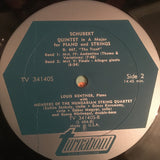 Franz Schubert, Louis Kentner, The Hungarian Quartet : "Trout" (Quintet D. 677) (LP)