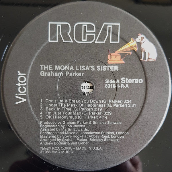 Graham Parker : The Mona Lisa's Sister (LP, Album)