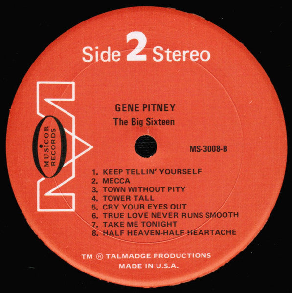 Gene Pitney : Gene Pitney's Big Sixteen (LP, Comp, RE)