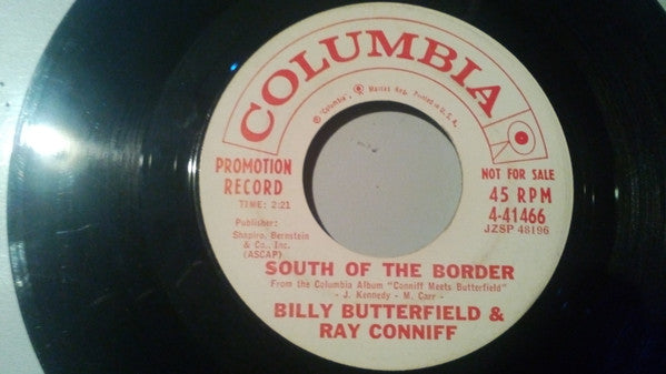 Billy Butterfield & Ray Conniff : South Of The Border / Rosalie (7", Single, Promo)