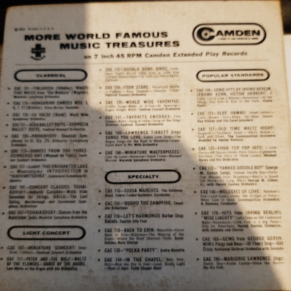 Stuart Foster : Today's Hits Sung By Stuart Foster With Orchestra (7", EP)