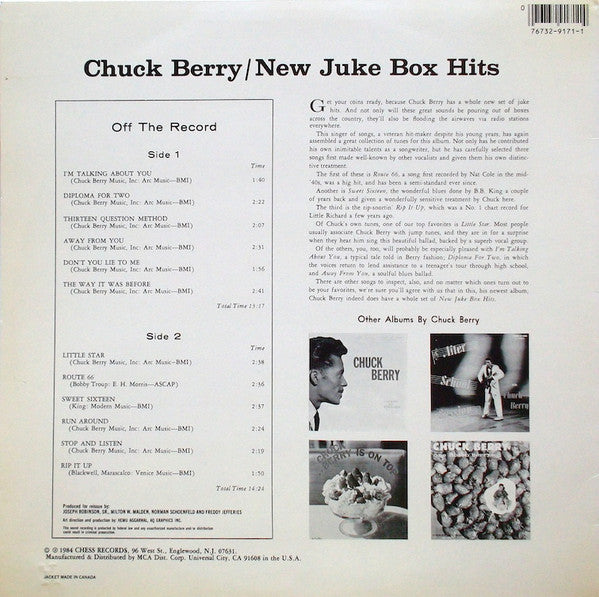 Chuck Berry : New Juke Box Hits (LP, Album, RE)