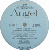 Nathan Milstein, Mendelssohn*, Bruch*, Philharmonia Orchestra Conducted By Leon Barzin : Concerto In E Minor / Concerto No.1 In G Minor (LP, Album)