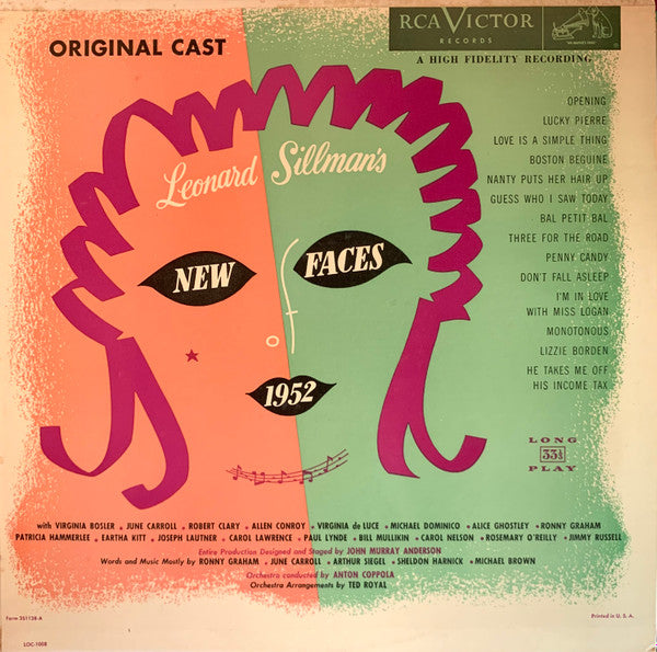 Various : Leonard Sillman's New Faces Of 1952 - Original Cast (LP, Album, RE)