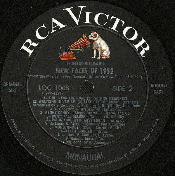 Various : Leonard Sillman's New Faces Of 1952 - Original Cast (LP, Album, RE)