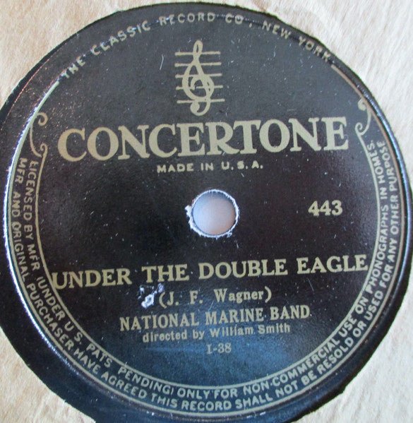 National Marine Band : Under The Double Eagle / Jolly Coppersmith (Shellac, 10")