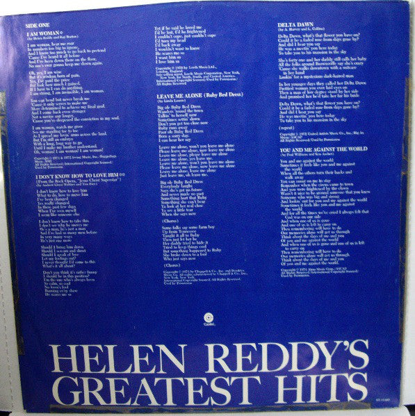 Helen Reddy : Helen Reddy's Greatest Hits (LP, Comp)