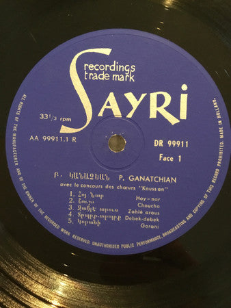 P. Ganachian : P. Ganachian conducting the “koussan” chorus (10")