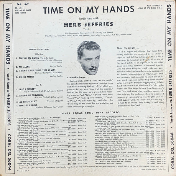 Herb Jeffries : Time On My Hands (10")