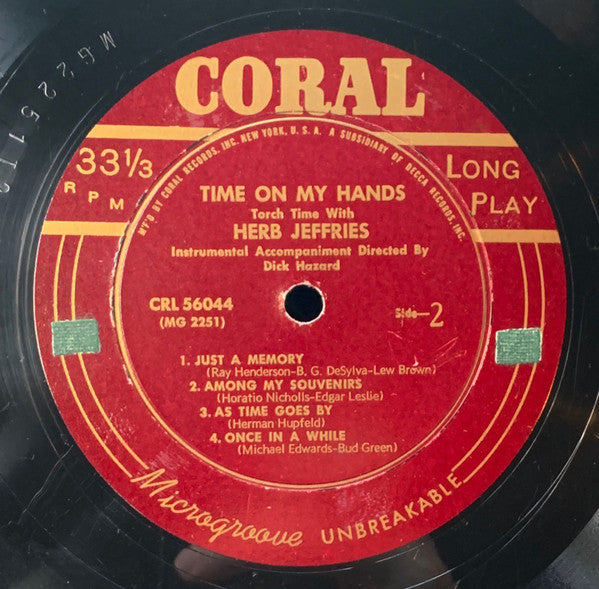 Herb Jeffries : Time On My Hands (10")