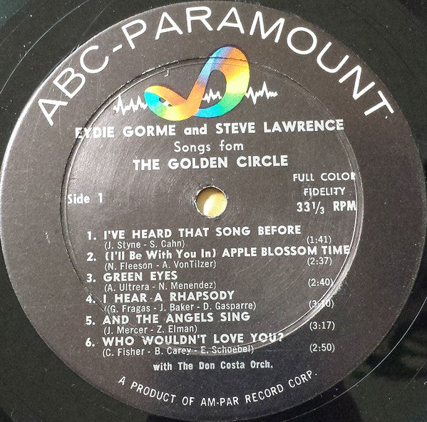 Steve & Eydie : Songs From The Golden Circle (LP, Album, Mono, M/Print)