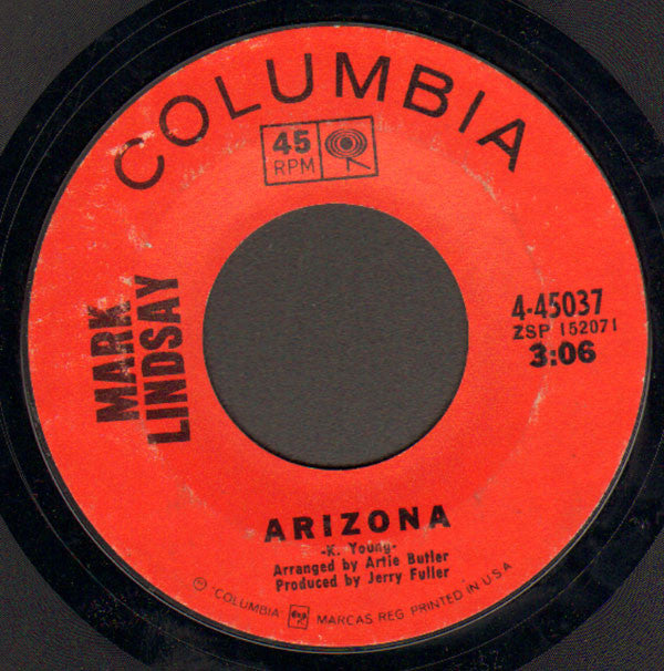 Mark Lindsay : Arizona (7", Single, Styrene, Ter)