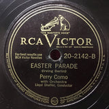 Perry Como : Song Of Songs / Easter Parade (Shellac, 10", Cam)